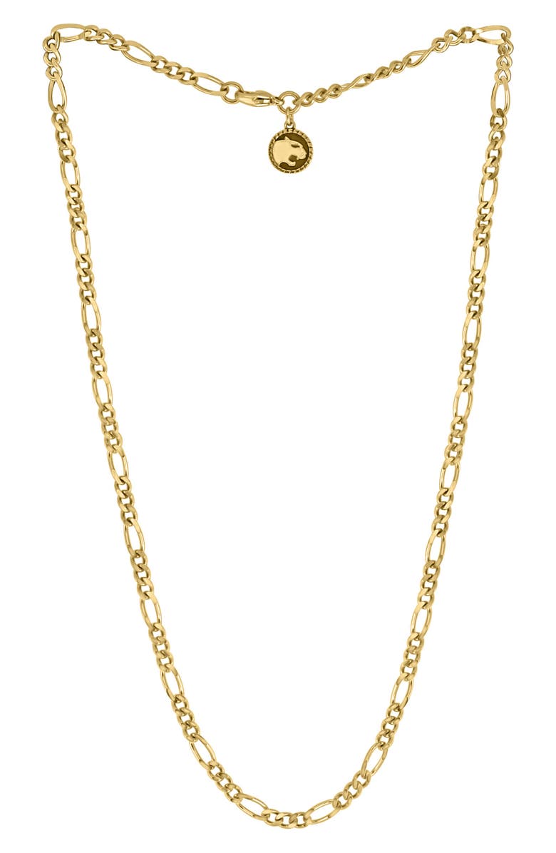EFFY Men's 14K Gold Plated Sterling Silver Figaro Chain Necklace, Alternate, color, 