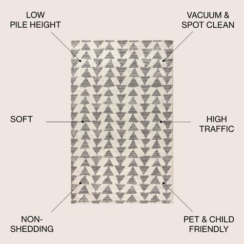 Jonathan Y Aisha Moroccan Triangle Geometric Area Rug In Cream/gray