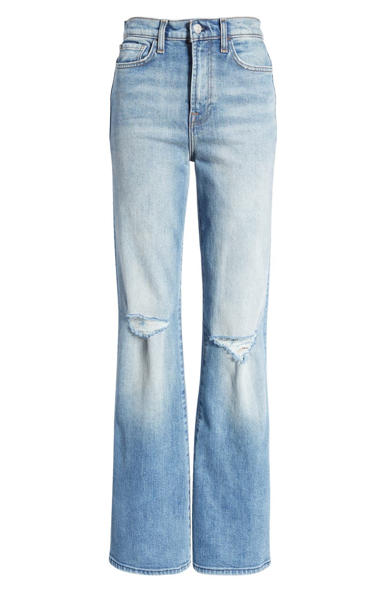 7 For All Mankind Easy Ripped Bootcut Jeans, Alternate, color,