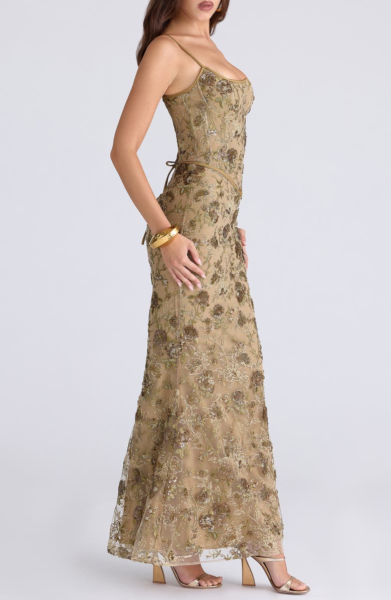 HOUSE OF CB Naima Bronze Embellished Corset, Alternate, color, Bronze