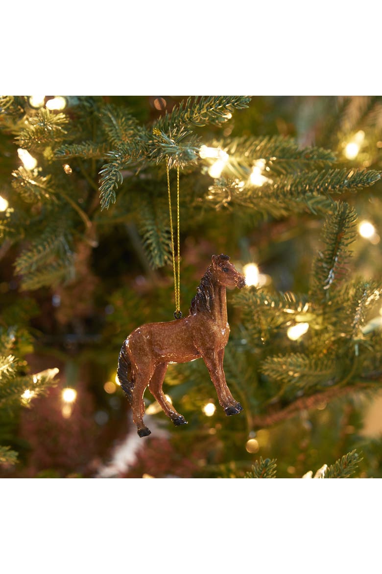Brown Horse Ornament, Alternate, color, Brown