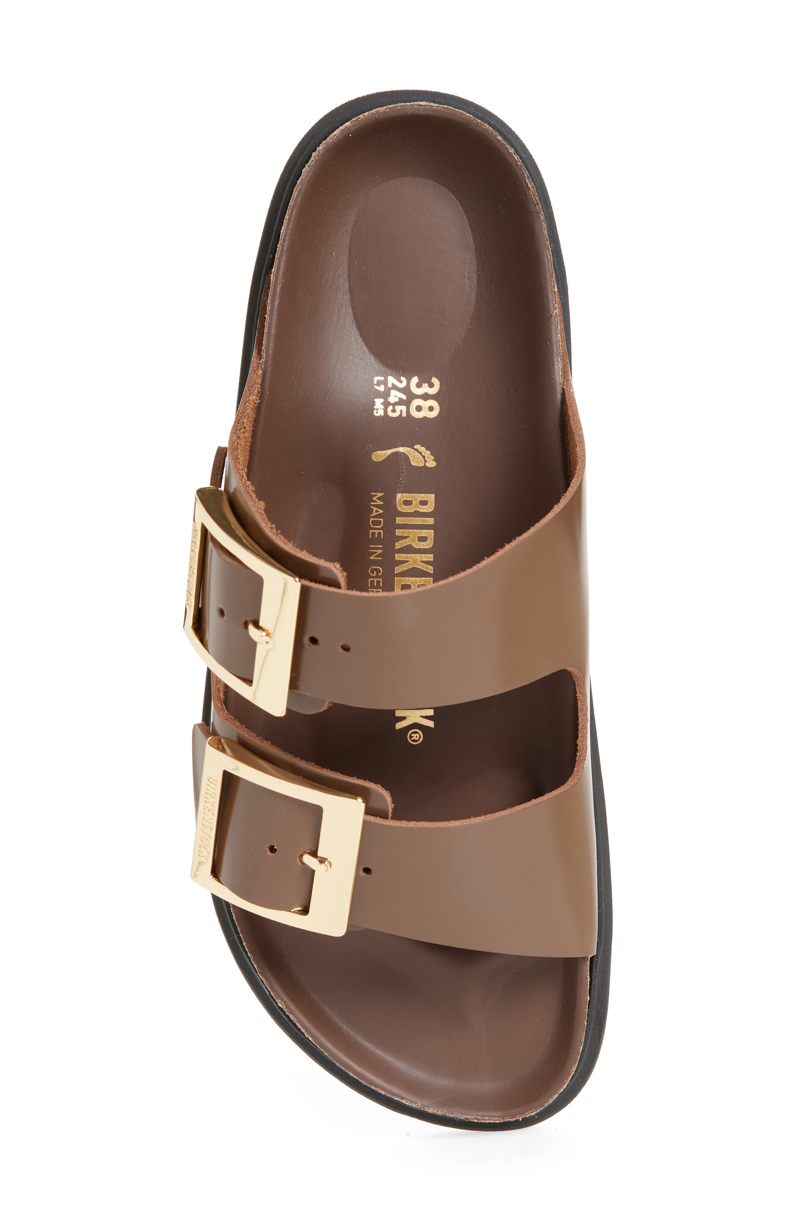 Arizona Droplet Buckle Slide Sandal, Alternate, color, HIGH SHINE CARAFE