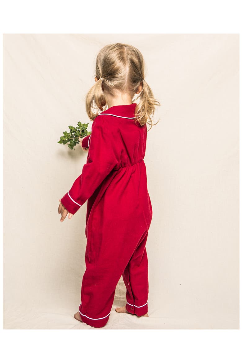 Cambridge Flannel Romper, Alternate, color, RED
