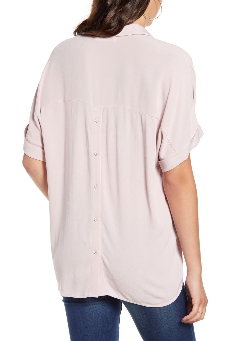 Button Back Top, Alternate, color, BURNISHED LILAC