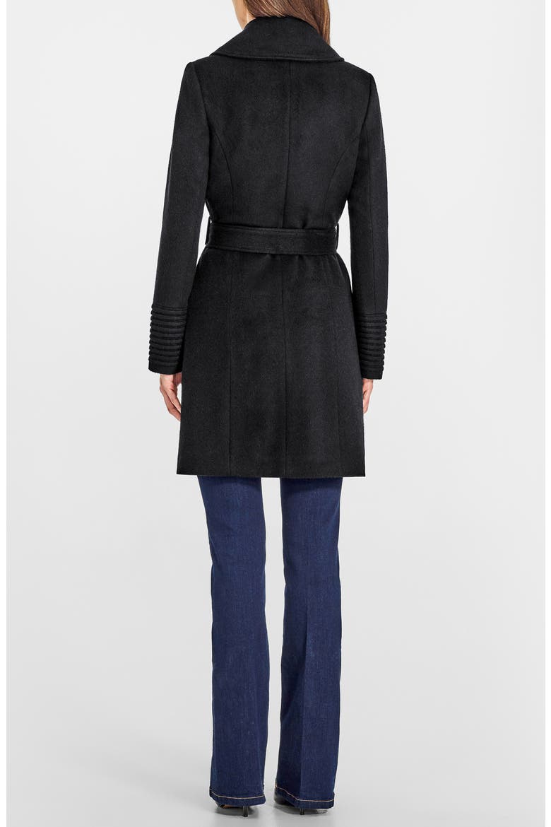 Alpaca & Wool Wrap Coat, Alternate, color, BLACK