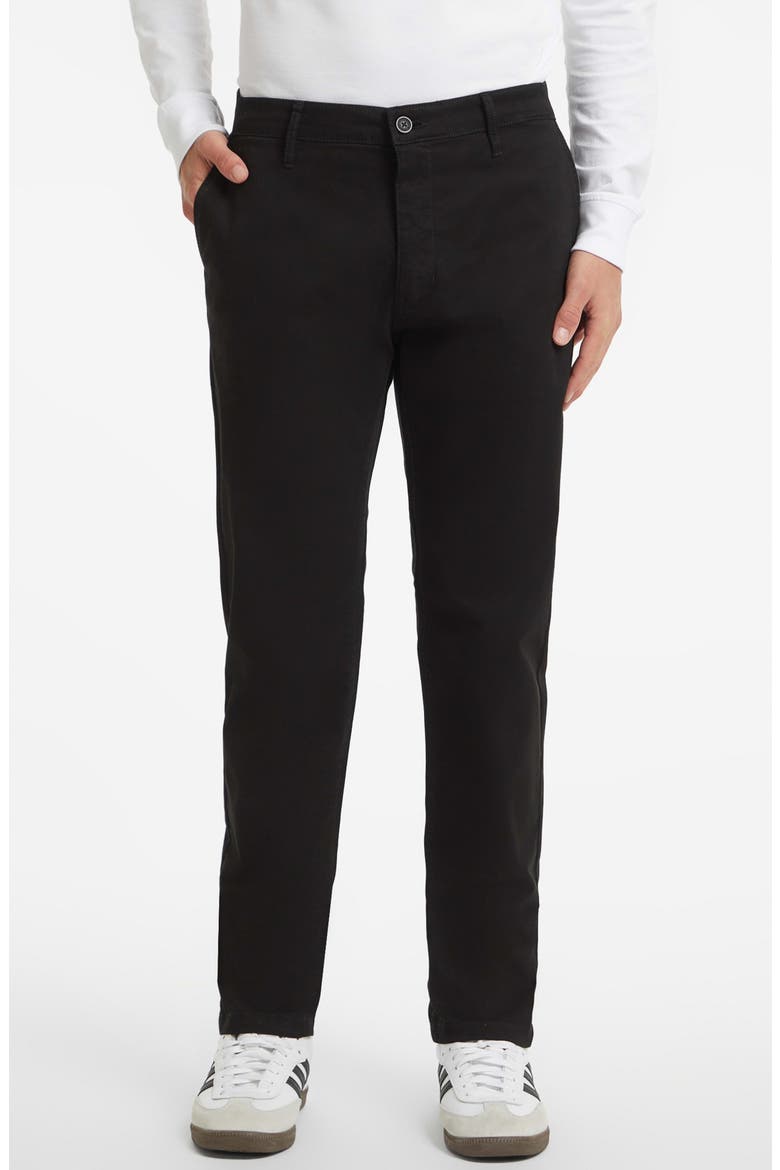 GJ Slim Straight Leg Cotton Twill Chinos, Main, color, JBLACK-BLACK