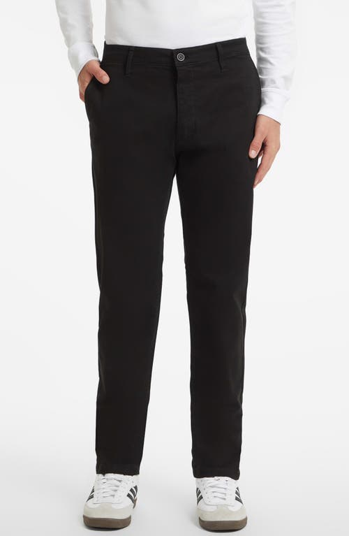 Guess Jeans Gj Slim Straight Leg Cotton Twill Chinos In Black