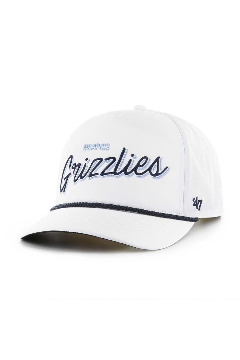 Men's '47 White Memphis Grizzlies Fairway Hitch brrr Adjustable Hat, Main, color, White