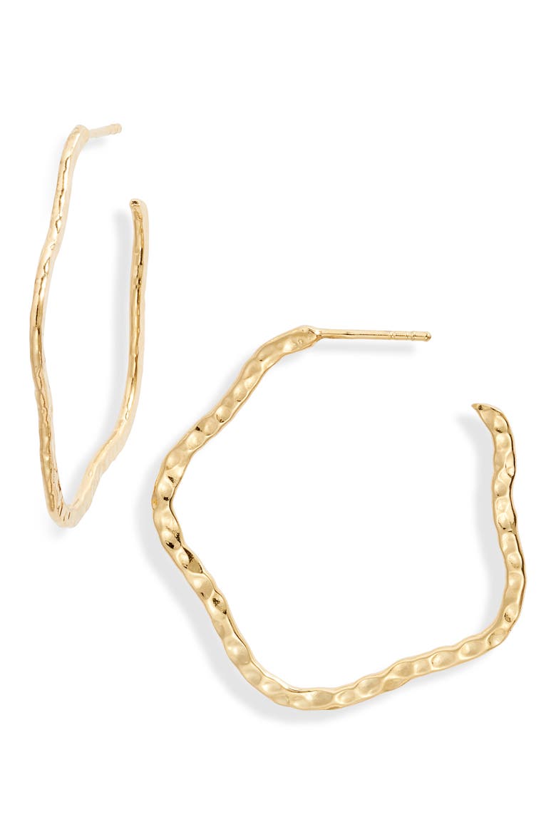 Sierra Hoop Earrings, Main, color, GOLD