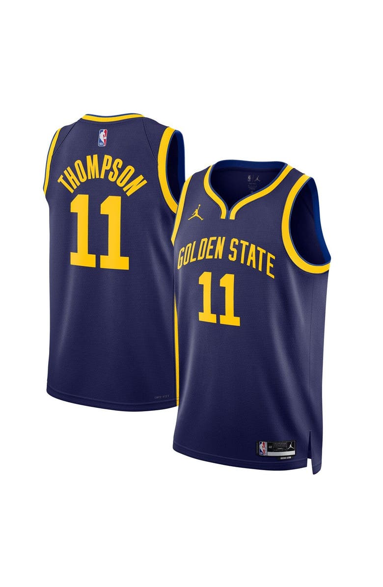 Jordan Brand Unisex Jordan Brand Klay Thompson Navy Golden State Warriors Swingman Jersey - Statement Edition, Main, color,
