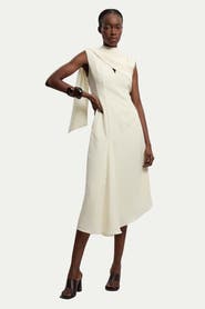 Karen Millen Tailored Linen Wrap Maxi Dress