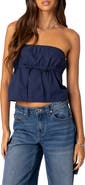 EDIKTED Reva Strapless Cotton Top