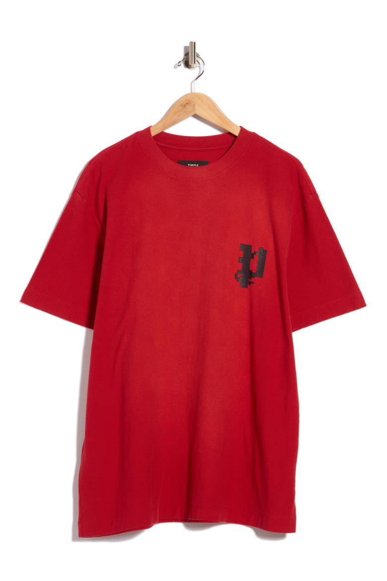 Textured Jersey Graphic T-Shirt, Main, color, RED