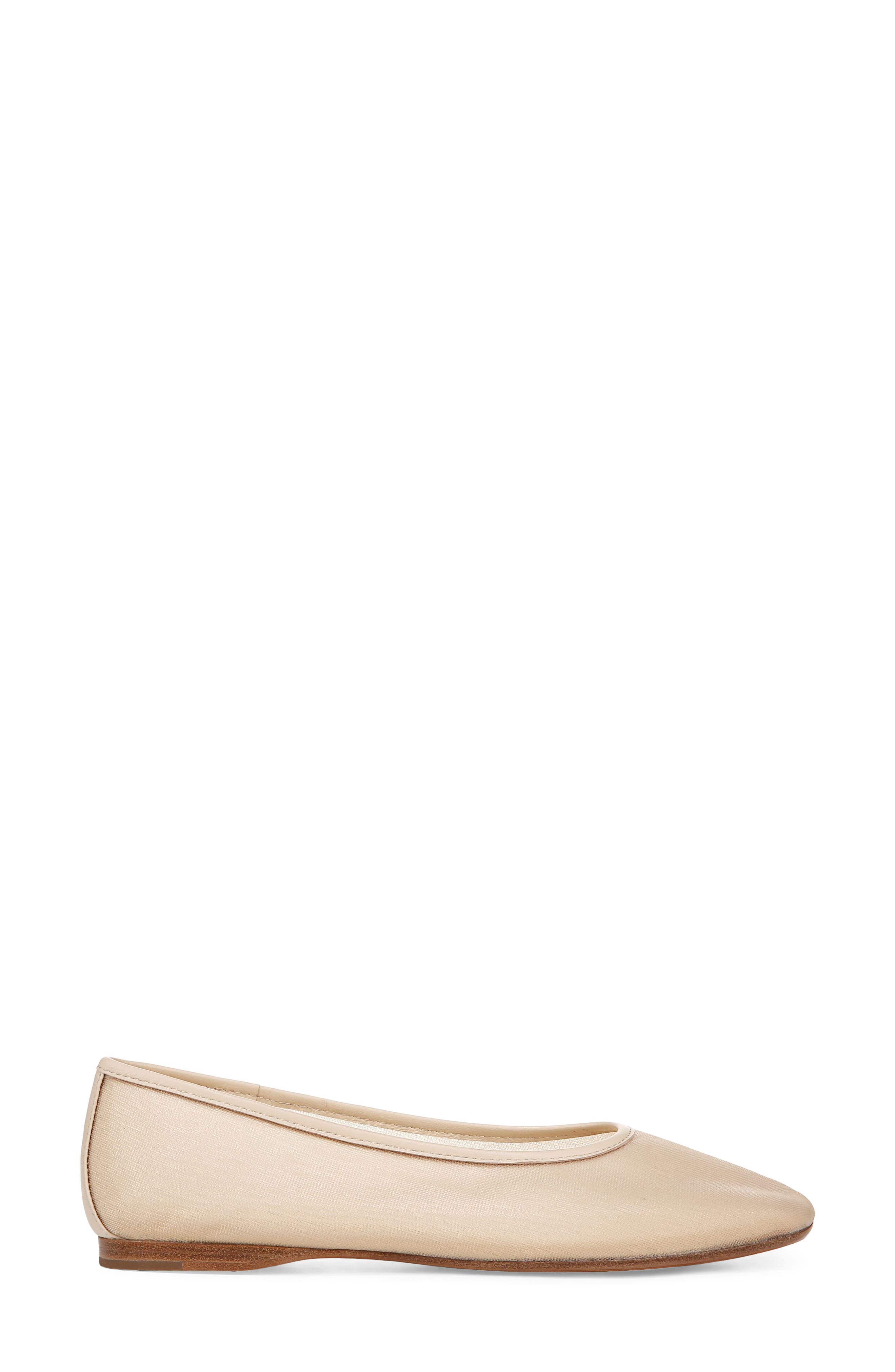 Vince Leah Mesh Ballet Flat, Alternate, color, Birchsand