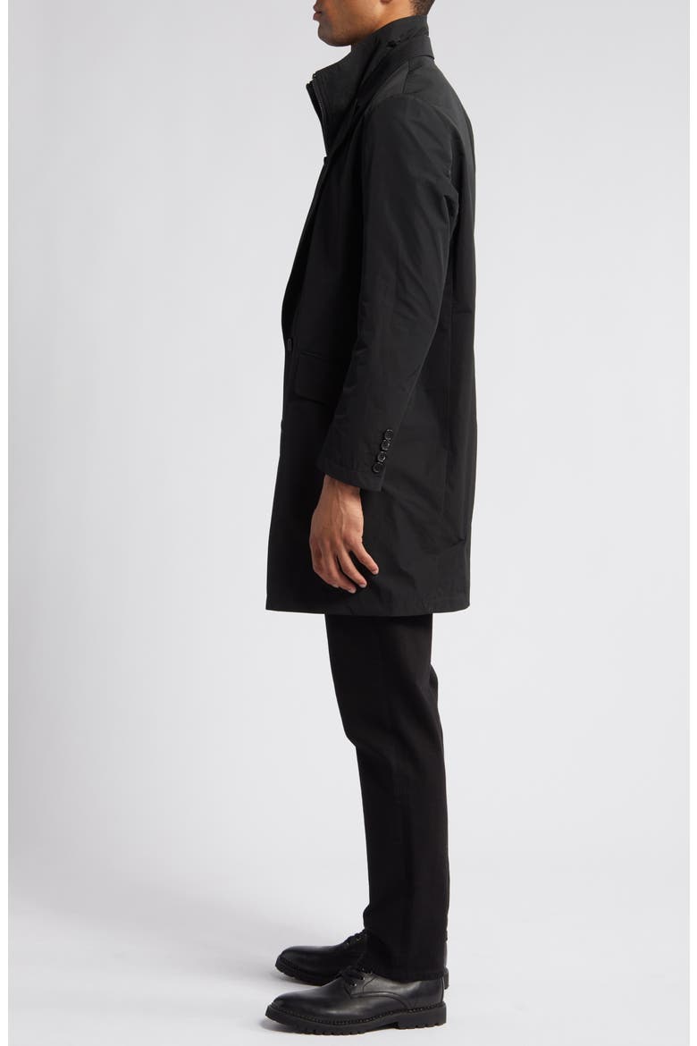 Fox Water Repellent Topcoat, Alternate, color, BLACK