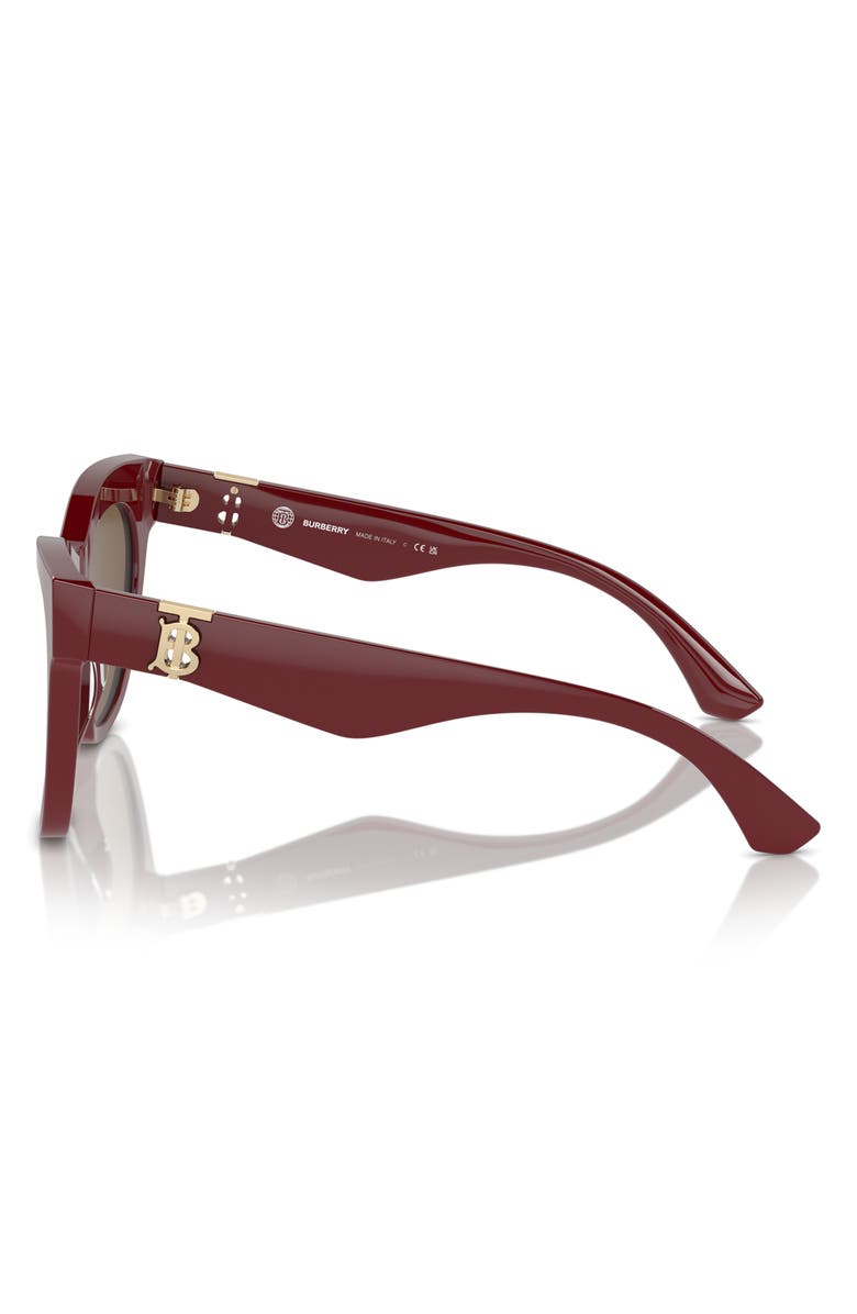 Burberry Evolution 54mm Cat Eye Sunglasses, Alternate, color, Bordeaux