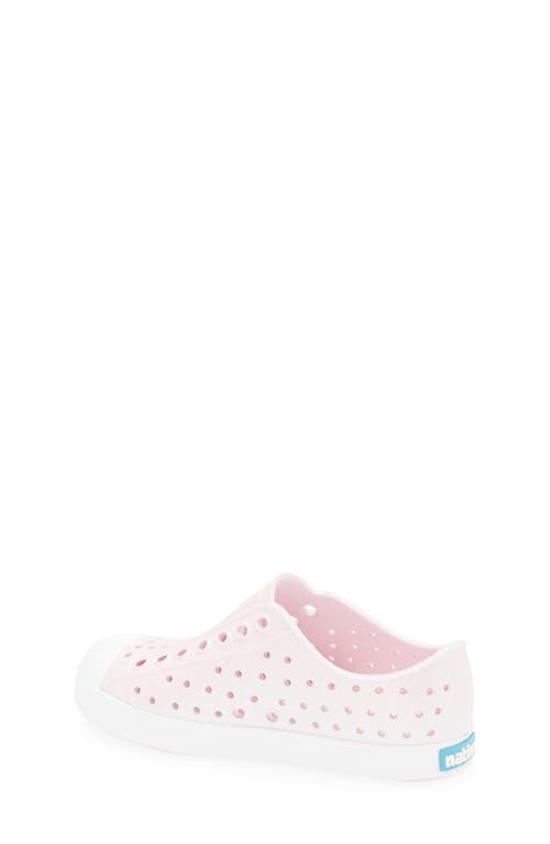 Native Shoes Kids' Jefferson Bling Slip-on Sneaker In Barely Pink Bling/white