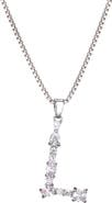 Adornia Mixed Crystal Initial Pendant Necklace