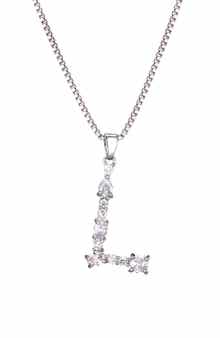 Mixed Crystal Initial Pendant Necklace
