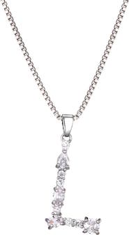 Adornia Mixed Crystal Initial Pendant Necklace