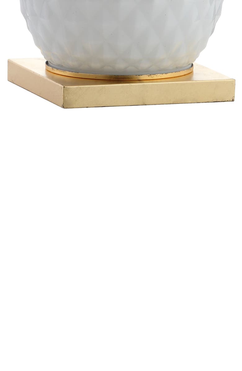 JONATHAN Y Diamond 25.5" LED Glass/Metal Table Lamp, Alternate, color, White/Gold