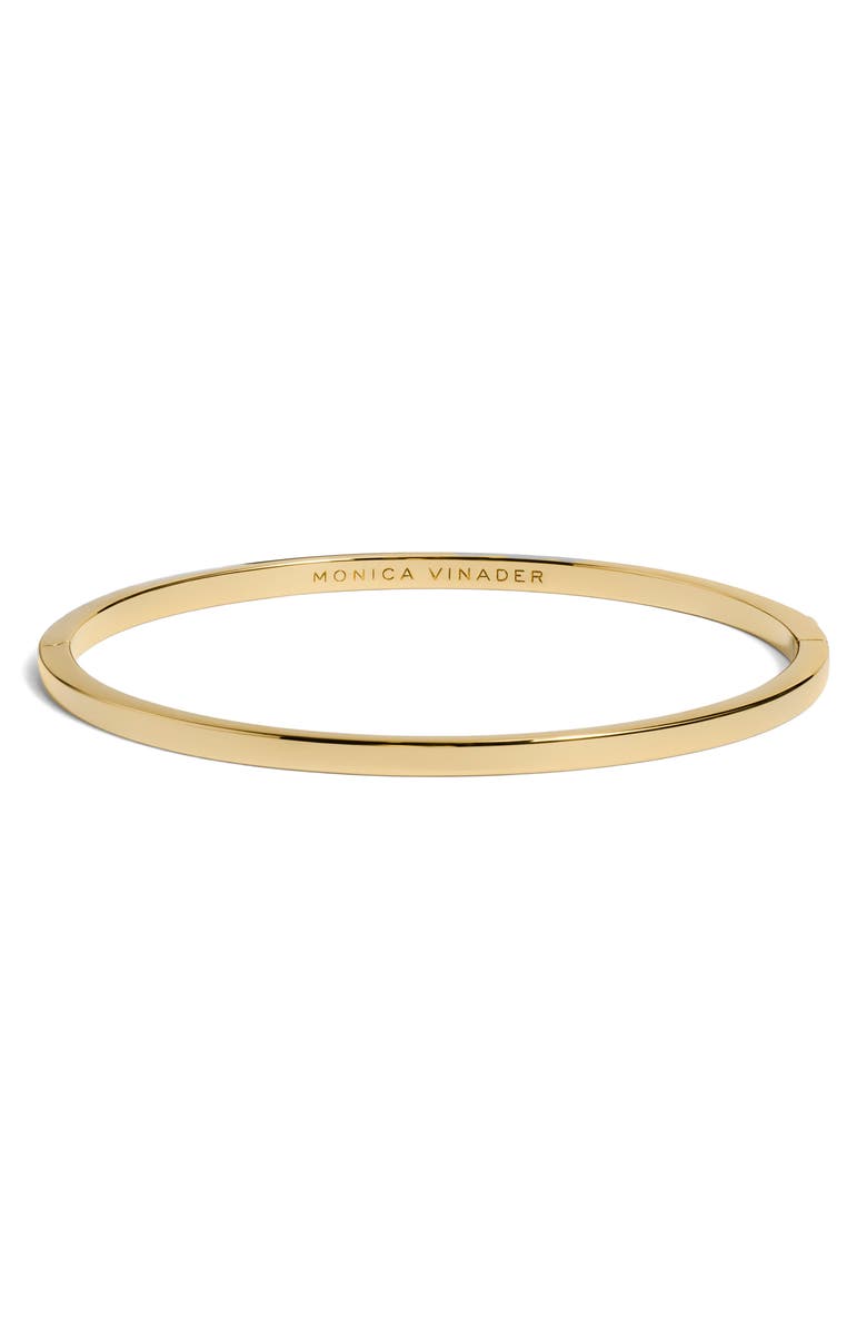 Monica Vinader Essential Slim Bangle, Main, color, 18K Gold Vermeil