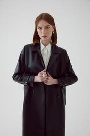 Exquise Alohi Leather Trenchcoat