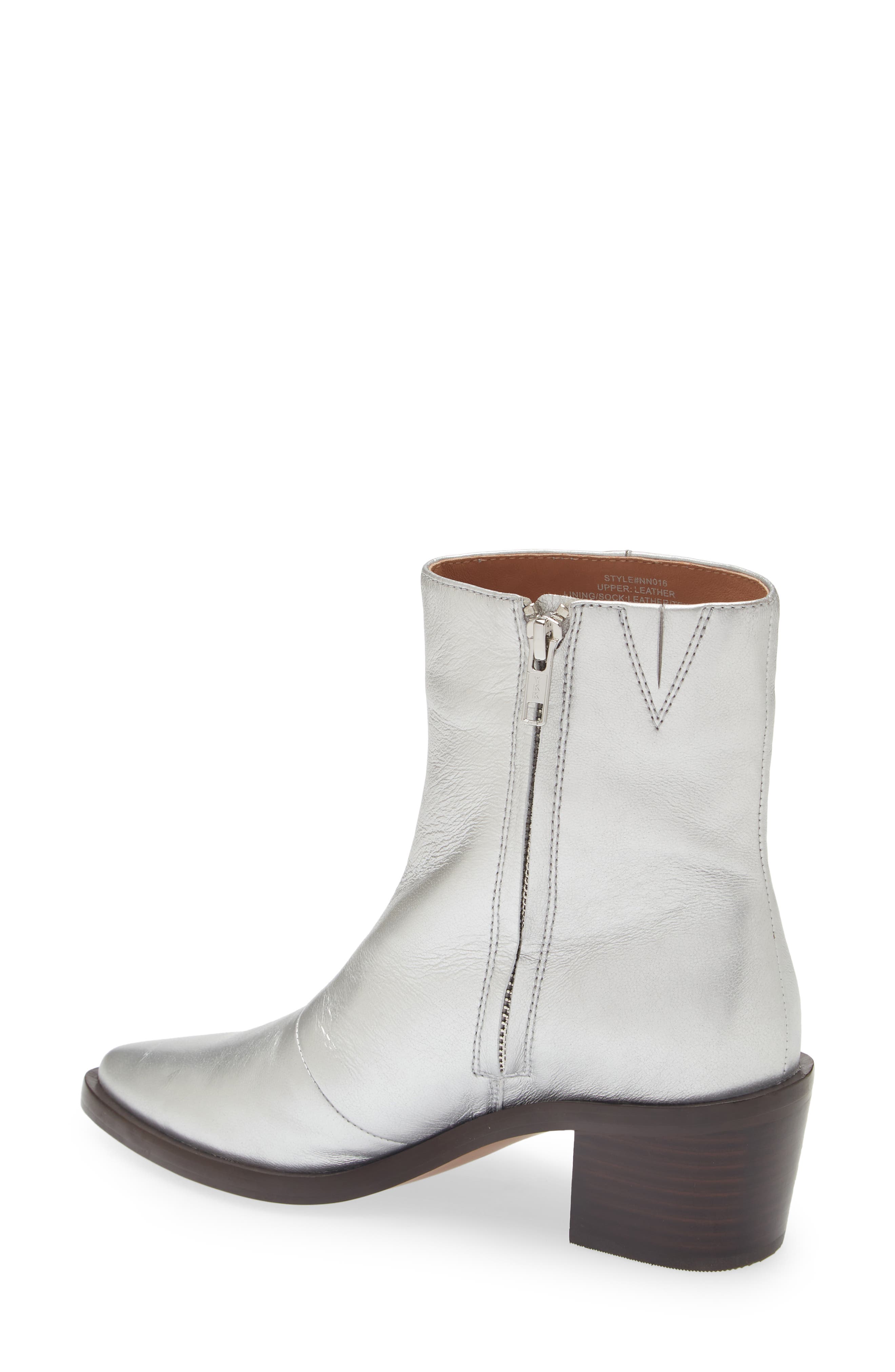 Madewell The Darcy Ankle Boot, Alternate, color, Silver