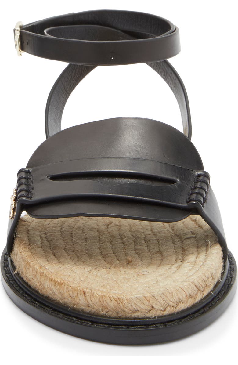 Longchamp Jute Sandal, Alternate, color, Black