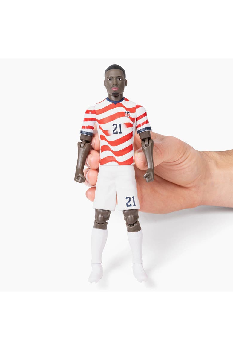 Sockers 2026 USMNT Tim Weah Home Jersey 8" Soccer Action Figure, Alternate, color, Red