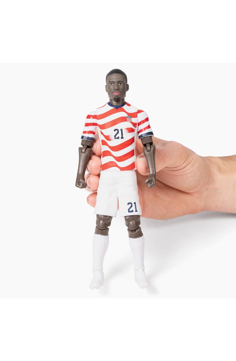 Banbo Toys Sockers 2026 USMNT Tim Weah Home Jersey 8" Soccer Action Figure, Alternate, color, Red