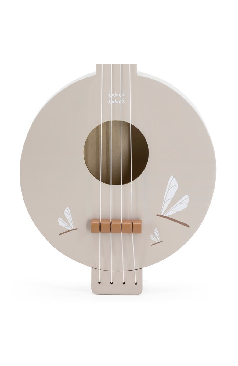 Label Label Wooden Banjo Toy Tan, Dragonfly Design, Alternate, color,