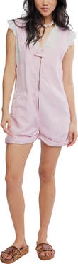 Free People Jude Cotton Shortalls