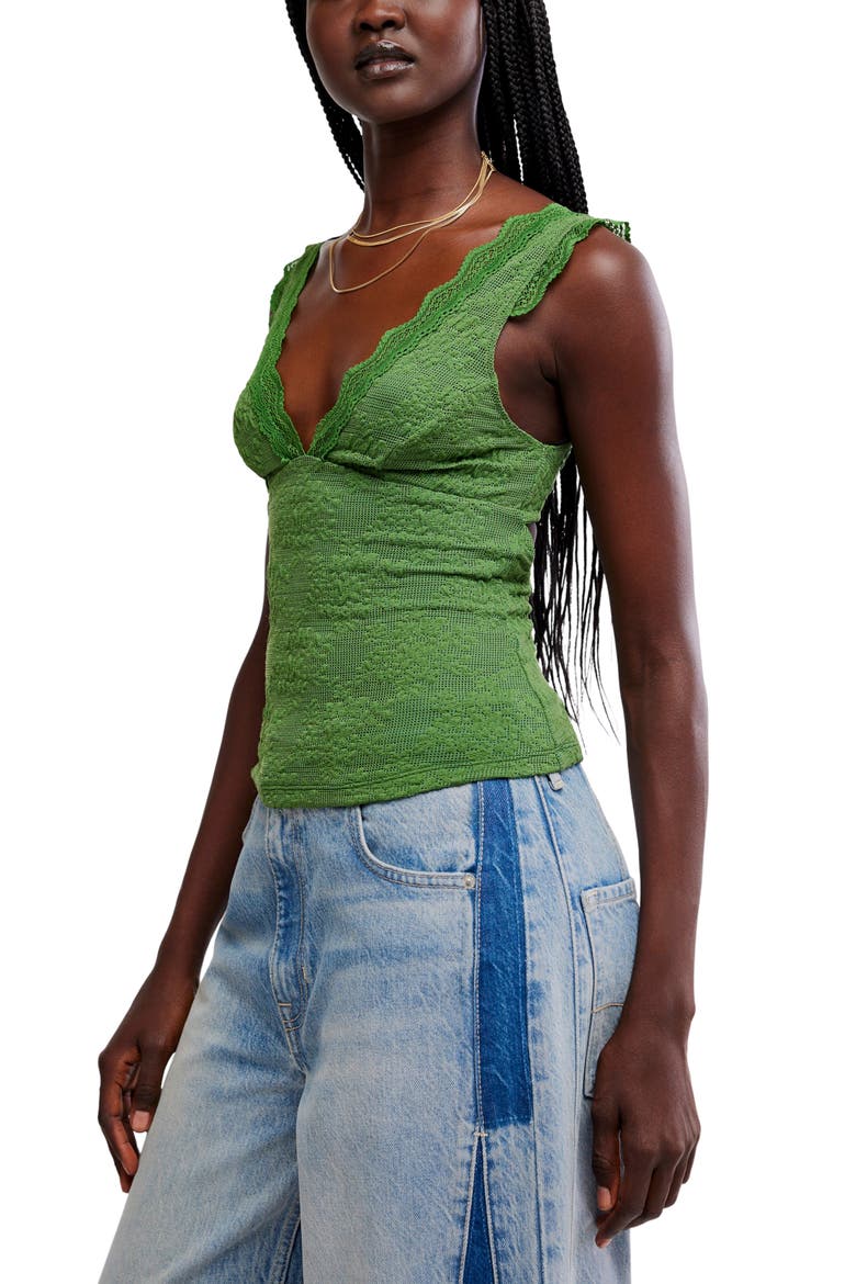 Loved You First Lace Tank, Alternate, color, FOREST FAIRY