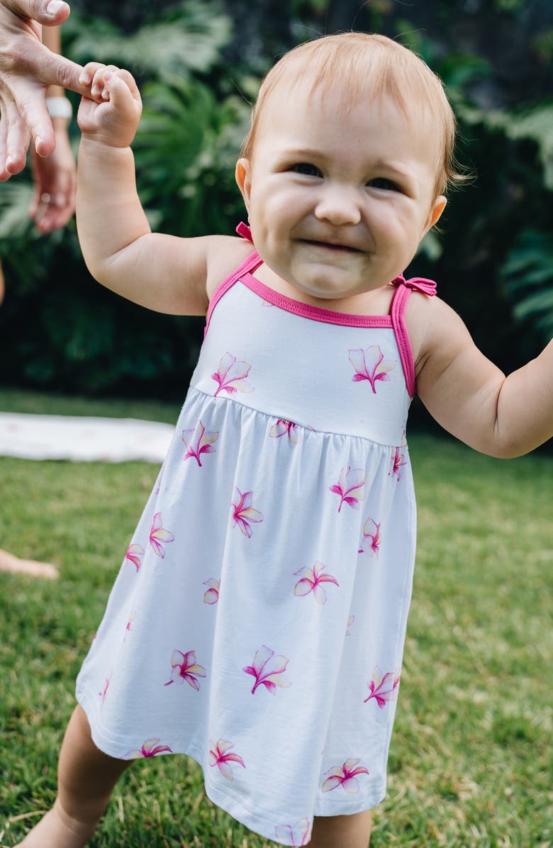 Coco Moon Plumeria Dress & Bloomers, Alternate, color, Pink
