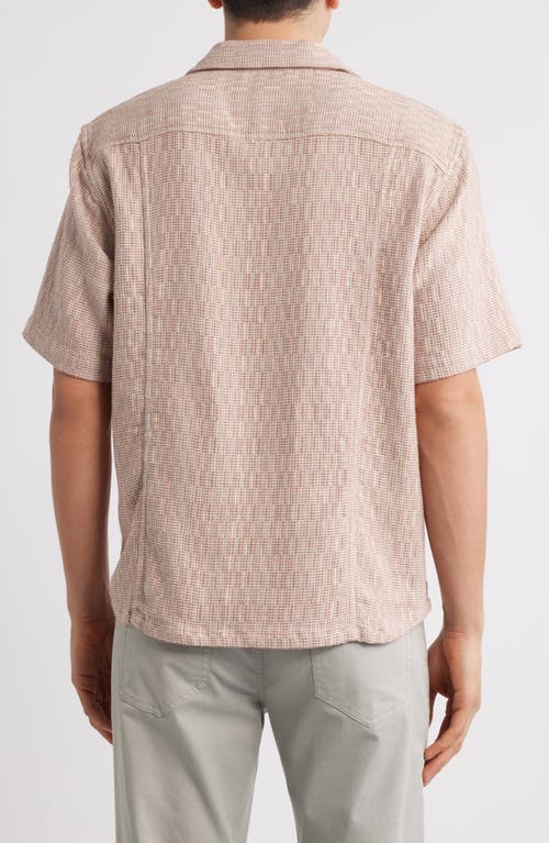 Corridor Rainbow Weave Cotton Camp Shirt In Pnk