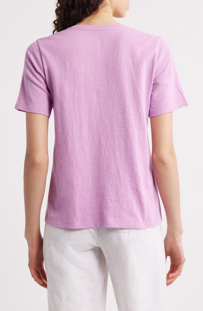 Eileen Fisher Easy V-Neck Organic Cotton T-Shirt, Alternate, color, Frlil