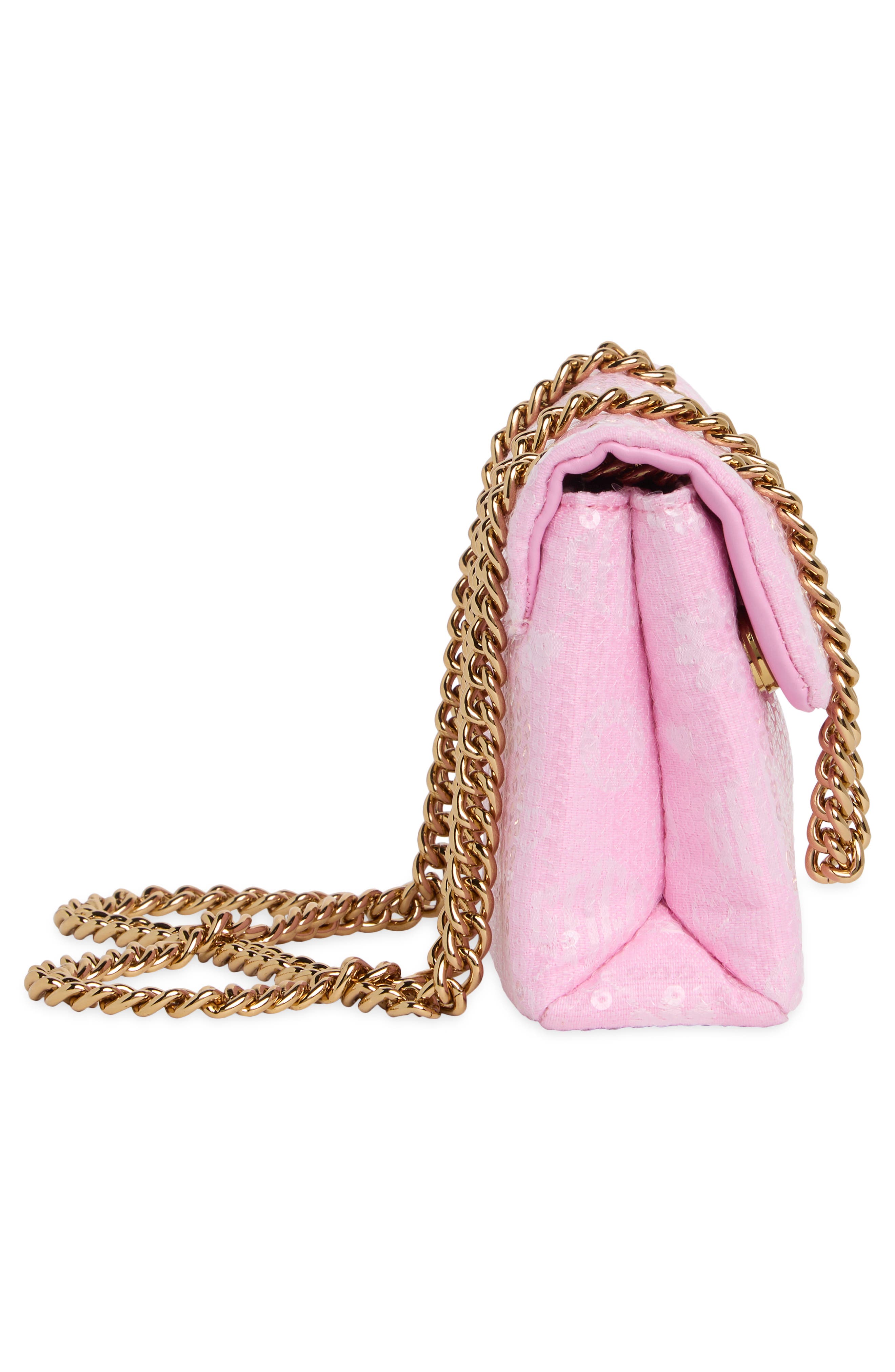 Sequin Mini Brixton Convertible Shoulder Bag, Alternate, color, LIGHT/ PASTEL PINK