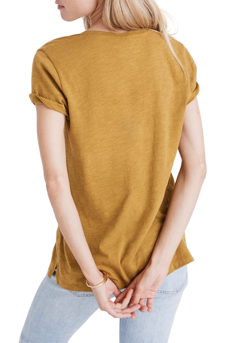 Whisper Cotton V-Neck Pocket Tee, Alternate, color, SAVANNAH MOSS
