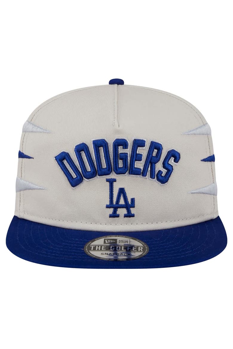 Men's New Era Cream Los Angeles Dodgers Iron Golfer Snapback Hat, Alternate, color, Cream