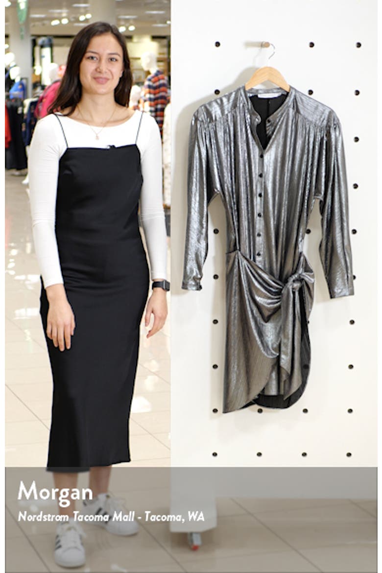 Willow Metallic Long Sleeve Shirtdress video
