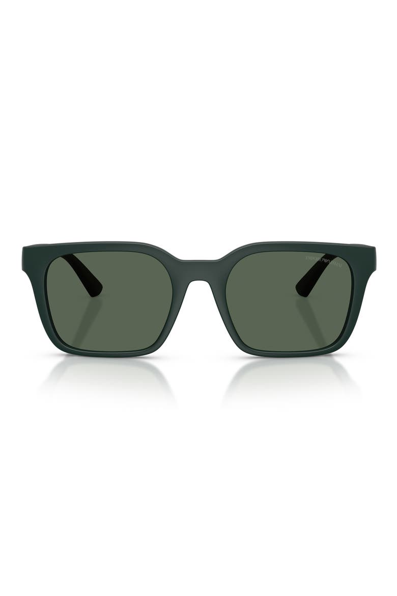 54mm Square Sunglasses, Main, color, MATTE PETROL / GREEN
