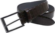 MADE IN ITALY BY BOCONI Croc Embossed Leather Belt