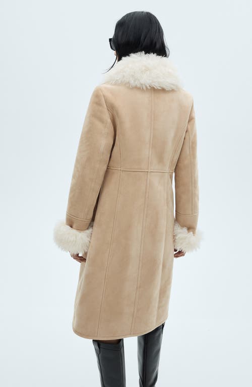 MANGO MANGO FAUX SHEARLING COAT