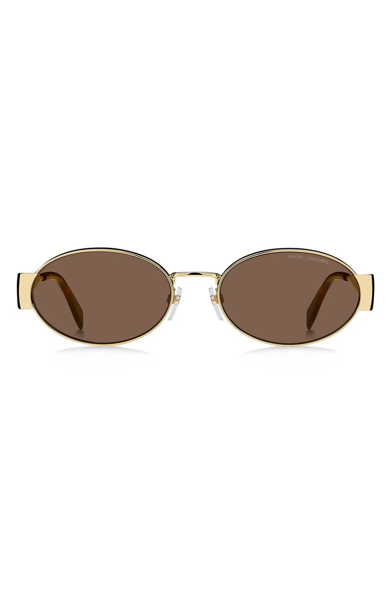 Marc Jacobs 58mm Oval Sunglasses, Main, color, Gold Brown