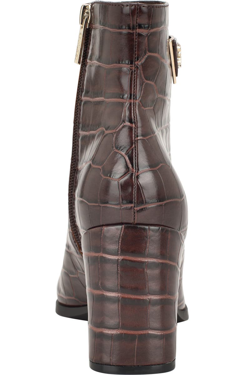 GUESS Lusera Pointed Toe Bootie, Alternate, color, Dark Brown