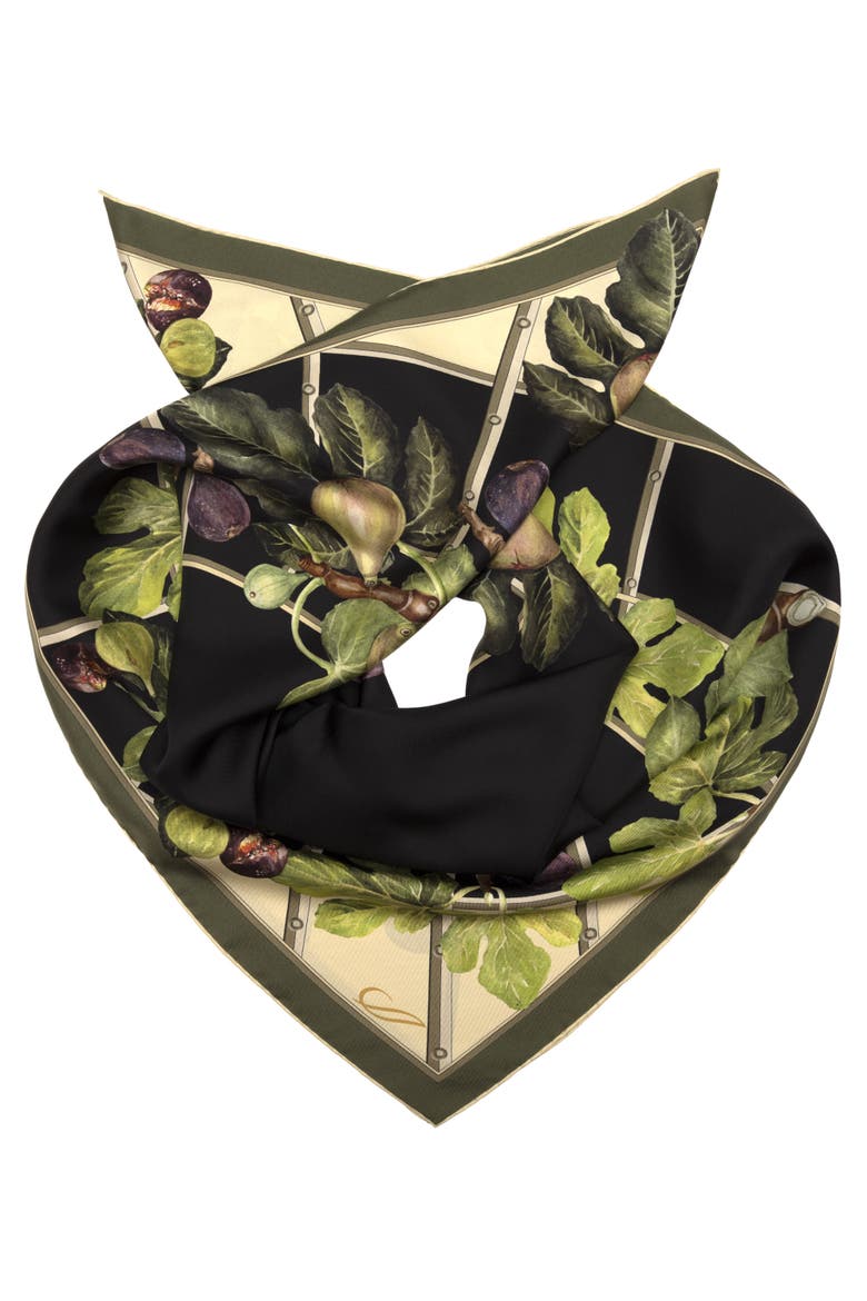 Tessa - Silk Foulard for Women, Alternate, color, Black
