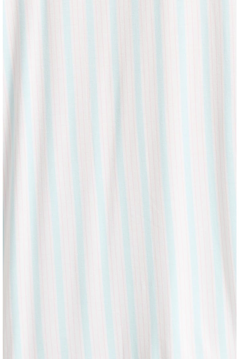 Bow Detail Stripe Pajamas, Alternate, color, BLUE/ PINK STRIPE