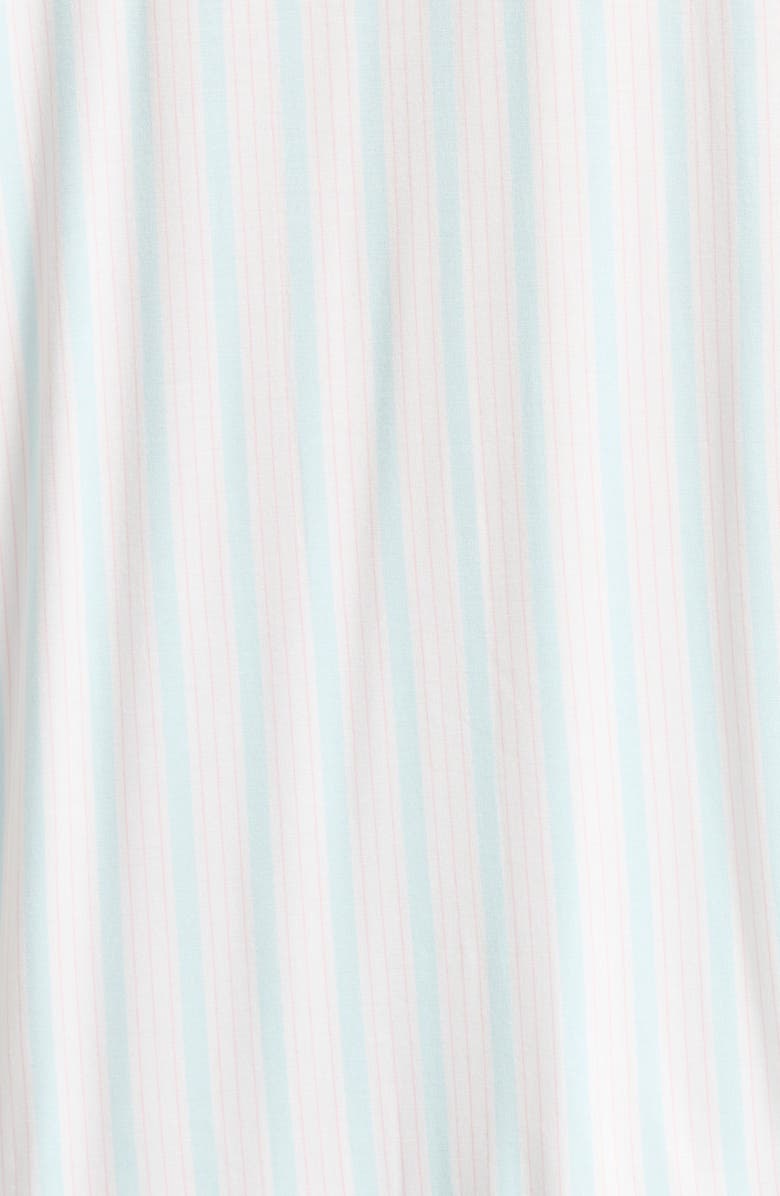 French Connection Bow Detail Stripe Pajamas, Alternate, color, Blue/ Pink Stripe
