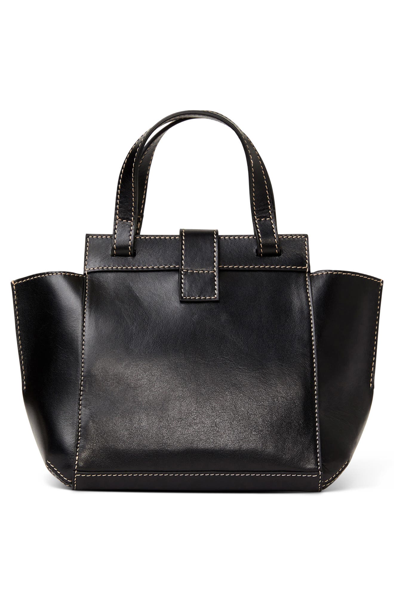 Bruno Magli Eva Leather Satchel, Alternate, color, Black